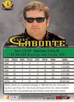1999 Wheels High Gear #6 Bobby Labonte Back