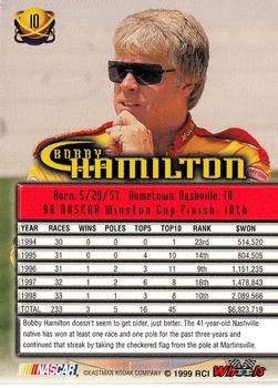 1999 Wheels High Gear #10 Bobby Hamilton Back