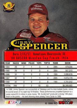 1999 Wheels High Gear #14 Jimmy Spencer Back