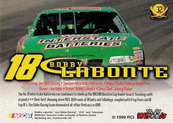 1999 Wheels High Gear #32 Bobby Labonte's Car Back