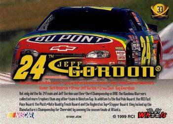 1999 Wheels High Gear #33 Jeff Gordon's Car Back