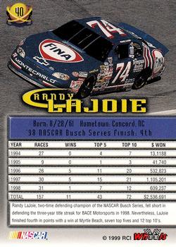 1999 Wheels High Gear #40 Randy LaJoie Back