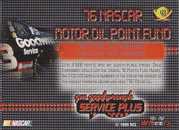 1999 Wheels High Gear #48 Dale Earnhardt's Car Back