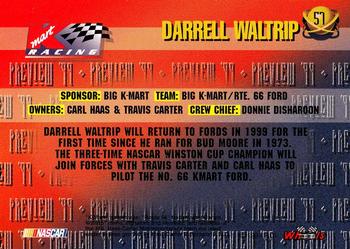 1999 Wheels High Gear #57 Darrell Waltrip Back