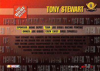 1999 Wheels High Gear #61 Tony Stewart Back