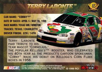 1999 Wheels High Gear #65 Terry Labonte's Car Back