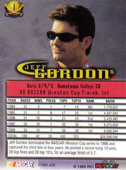 1999 Wheels High Gear #1 Jeff Gordon Back