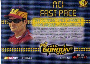1999 Wheels High Gear #54 Jeff Gordon Back