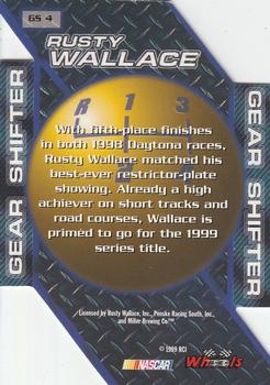 1999 Wheels High Gear - Gear Shifters #GS 4 Rusty Wallace Back