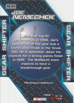 1999 Wheels High Gear - Gear Shifters #GS 23 Joe Nemechek Back