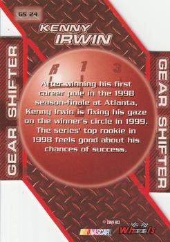 1999 Wheels High Gear - Gear Shifters #GS 24 Kenny Irwin Back