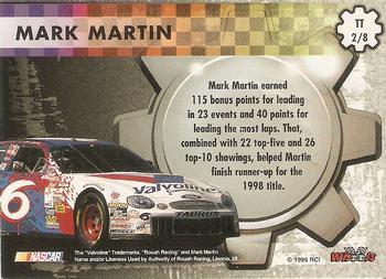 1999 Wheels High Gear - Top Tier #TT 2 Mark Martin Back