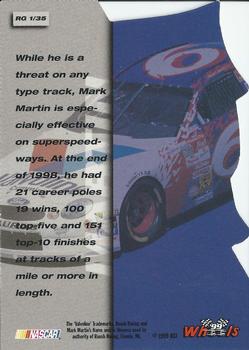 1999 Wheels - Runnin' N Gunnin' #RG1 Mark Martin Back