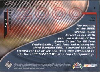2000 Maxx #41 Dale Jarrett's Car Back