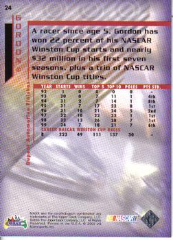 2000 Maxx #24 Jeff Gordon Back