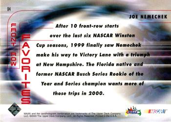 2000 Maxx #84 Joe Nemechek's Car Back