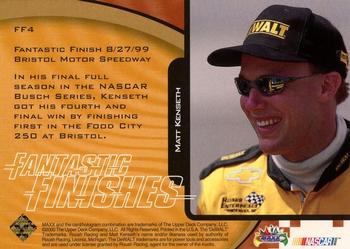 2000 Maxx - Fantastic Finishes #FF4 Matt Kenseth Back