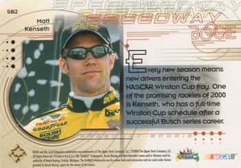 2000 Maxx - Speedway Boogie #SB2 Matt Kenseth Back