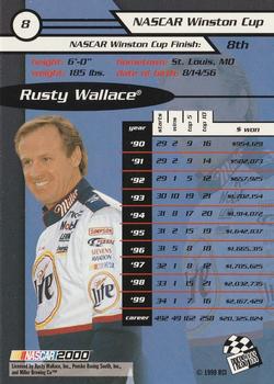 2000 Press Pass #8 Rusty Wallace Back