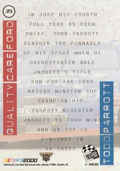 2000 Press Pass #35 Todd Parrott Back