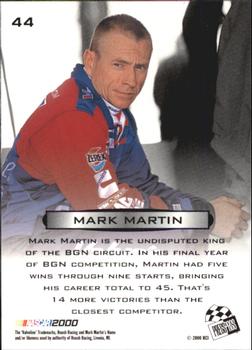 2000 Press Pass Optima #44 Mark Martin Back