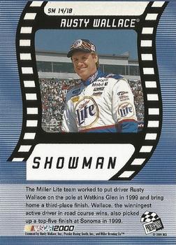 2000 Press Pass - Showman #SM 14 Rusty Wallace Back