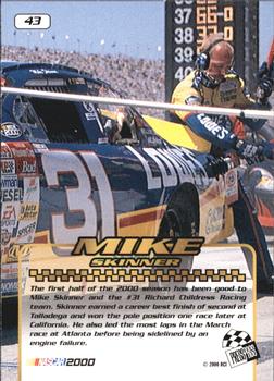 2000 Press Pass Stealth #43 Mike Skinner Back