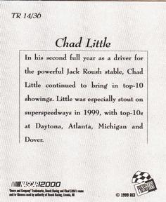 2000 Press Pass - Techno-Retro #TR 14 Chad Little Back