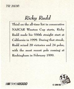 2000 Press Pass - Techno-Retro #TR 20 Ricky Rudd Back