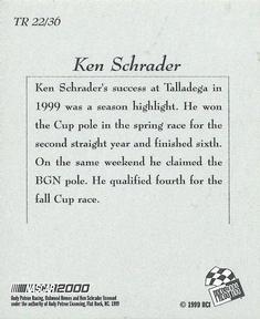 2000 Press Pass - Techno-Retro #TR 22 Ken Schrader Back