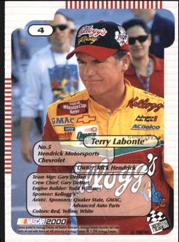 2000 Press Pass Trackside #4 Terry Labonte Back