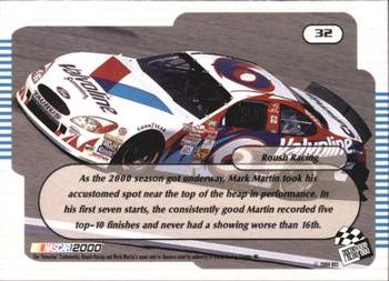 2000 Press Pass Trackside #32 Mark Martin's Car Back