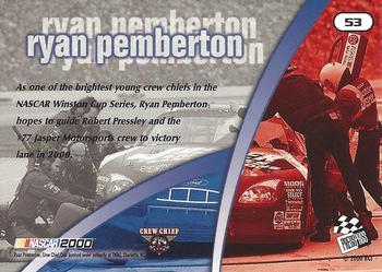 2000 Press Pass Trackside #53 Ryan Pemberton Back
