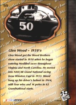 2000 Press Pass Trackside #55 Glen Wood Back