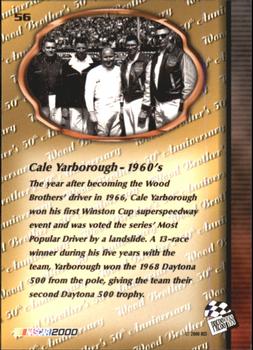 2000 Press Pass Trackside #56 Cale Yarborough Back