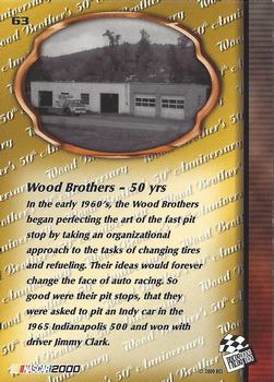 2000 Press Pass Trackside #63 Wood Brothers Back