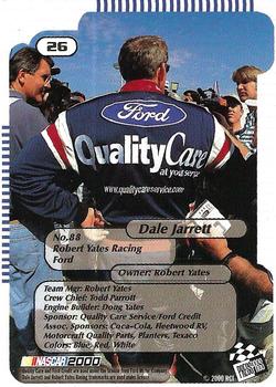 2000 Press Pass Trackside #26 Dale Jarrett Back
