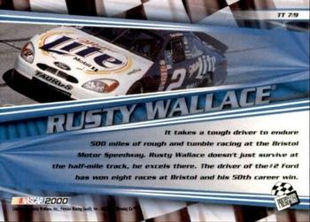 2000 Press Pass Trackside - Too Tough To Tame #TT 7 Rusty Wallace Back