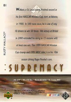 2000 SP Authentic #81 Rusty Wallace Back