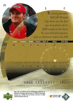 2000 SP Authentic #19 Dale Earnhardt Jr. Back