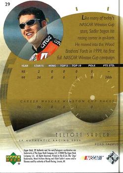 2000 SP Authentic #29 Elliott Sadler Back