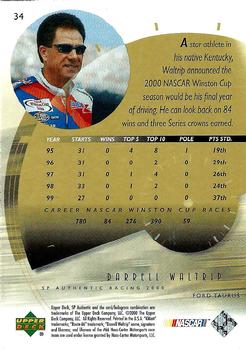 2000 SP Authentic #34 Darrell Waltrip Back