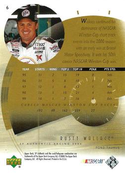 2000 SP Authentic #6 Rusty Wallace Back