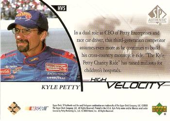2000 SP Authentic - High Velocity #HV5 Kyle Petty Back