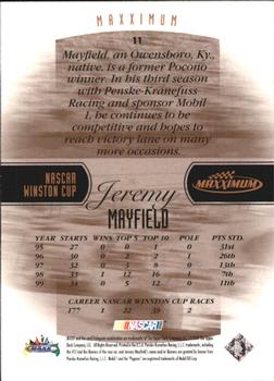 2000 Maxximum #11 Jeremy Mayfield Back