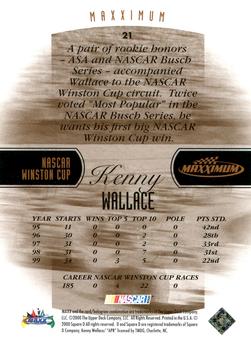 2000 Maxximum #21 Kenny Wallace Back