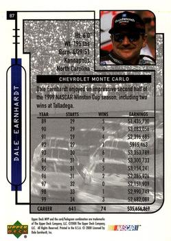 2000 Upper Deck MVP #87 Dale Earnhardt's Car Back