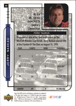 2000 Upper Deck MVP #89 Jerry Nadeau's Car Back