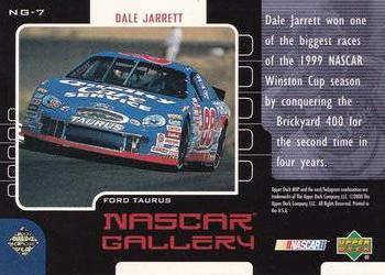2000 Upper Deck MVP - NASCAR Gallery #NG-7 Dale Jarrett Back