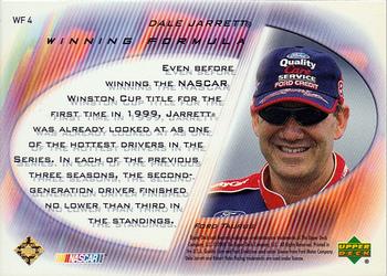 2000 Upper Deck Racing - Winning Formula #WF 4 Dale Jarrett Back